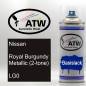 Preview: Nissan, Royal Burgundy Metallic (2-tone), LG0: 400ml Sprühdose, von ATW Autoteile West.